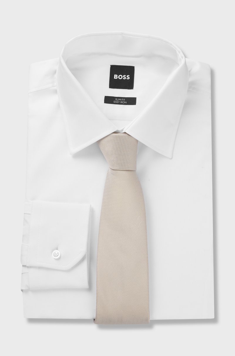 Hugo Boss Corbata En Jacquard De Seda Con Microestampado