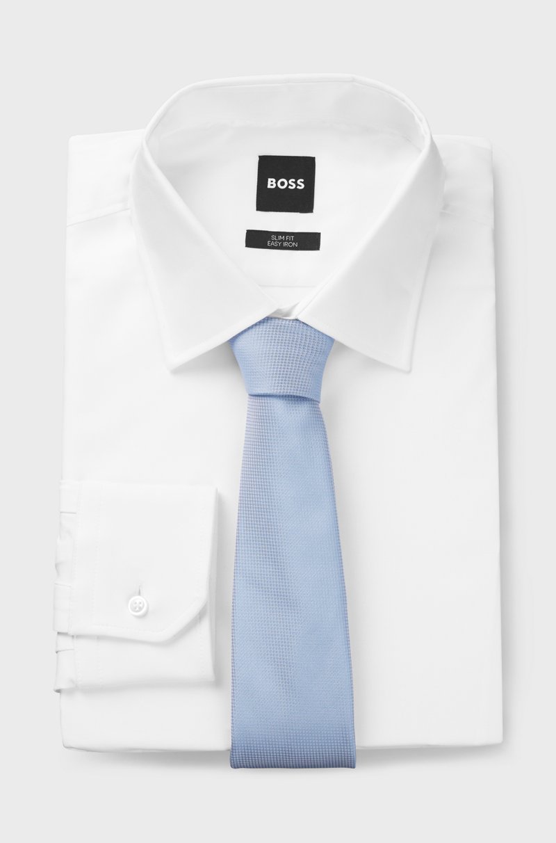 Hugo Boss Corbata En Jacquard De Seda Con Microestampado