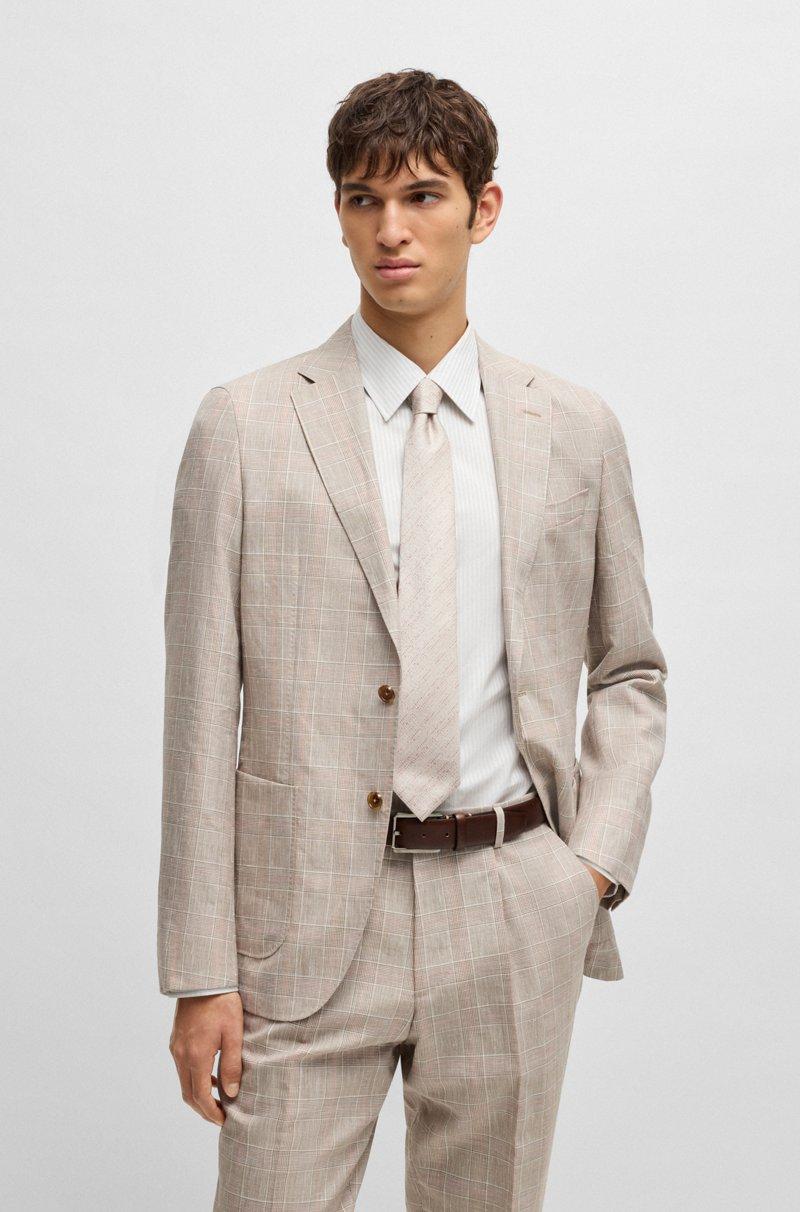 Hugo Boss Corbata En Jacquard De Seda Confeccionada En Italia Con Efecto Mouliné