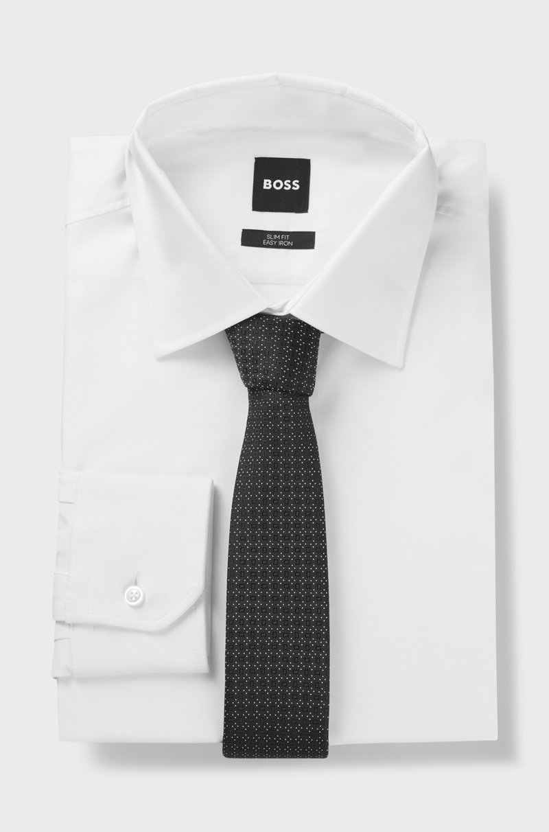 Hugo Boss Corbata Formal Con Estampado Integral En Jacquard