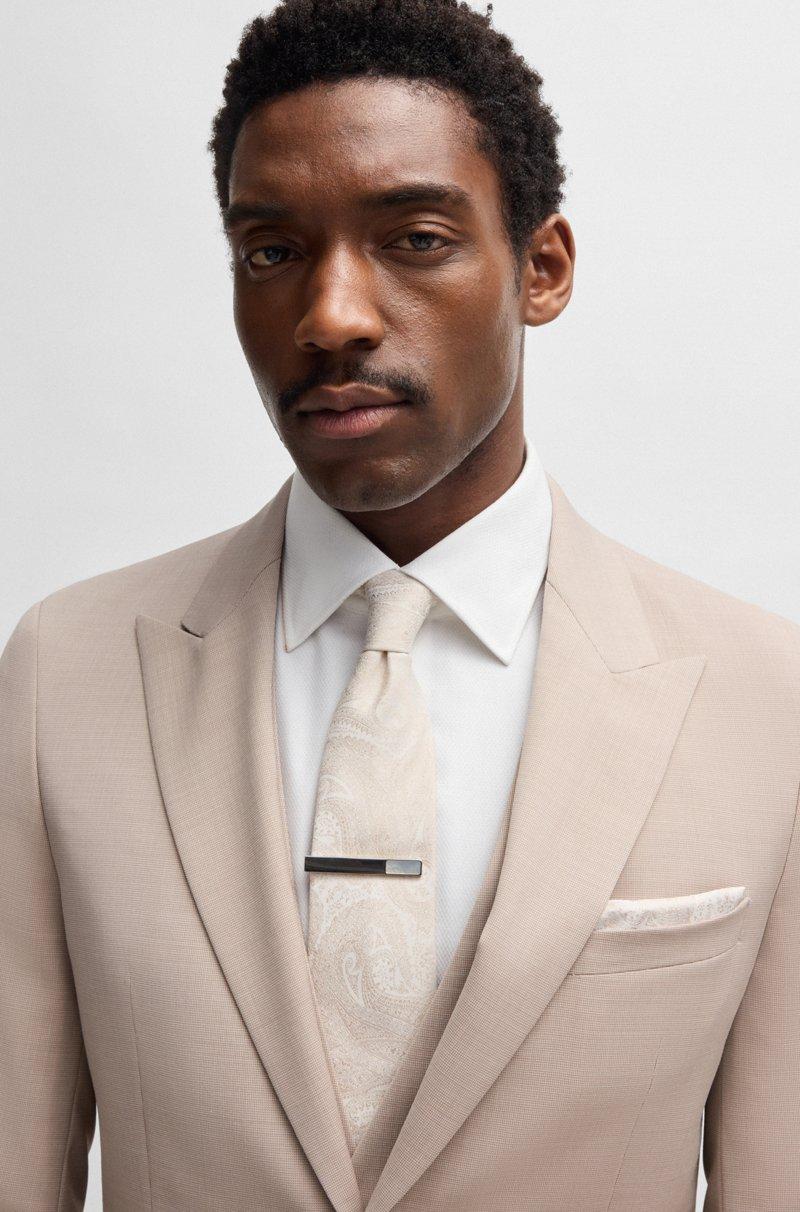 Hugo Boss Corbata Y Pañuelo De Bolsillo Con Estampado Jacquard En Caja De Regalo