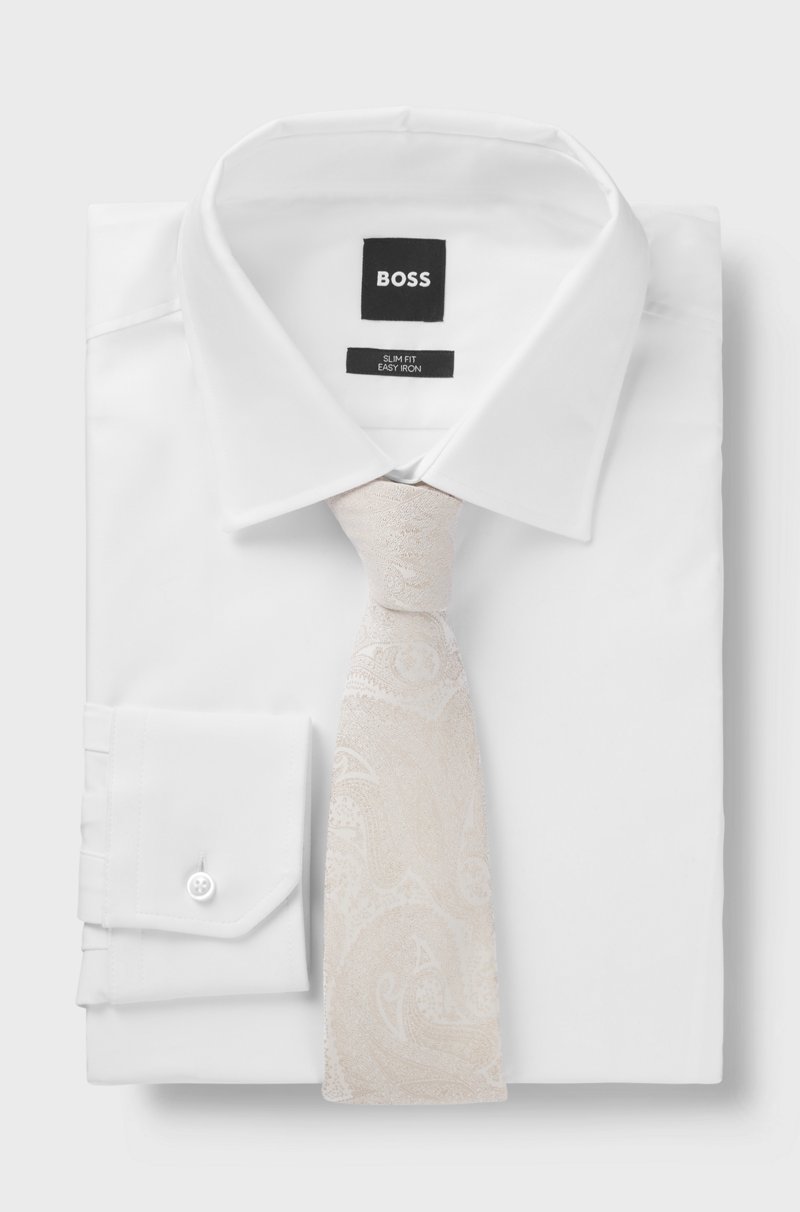 Hugo Boss Corbata Y Pañuelo De Bolsillo Con Estampado Jacquard En Caja De Regalo