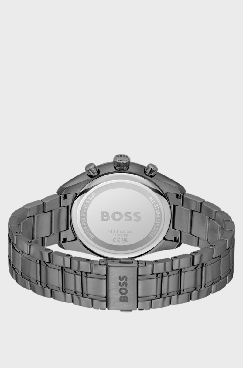 Hugo Boss Cronógrafo Chapado En Gris Con Esfera Verde