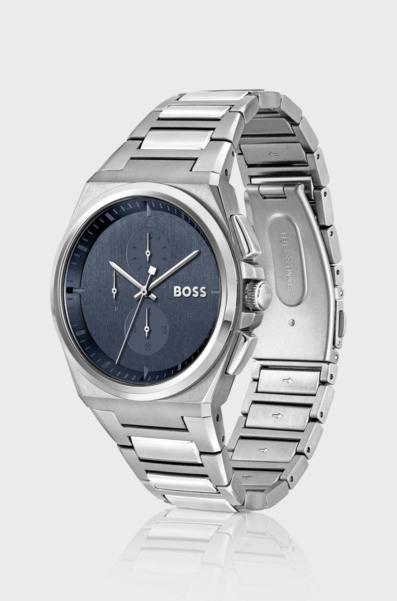 Hugo Boss Cronógrafo Con Esfera Azul Y Pulsera De Eslabones