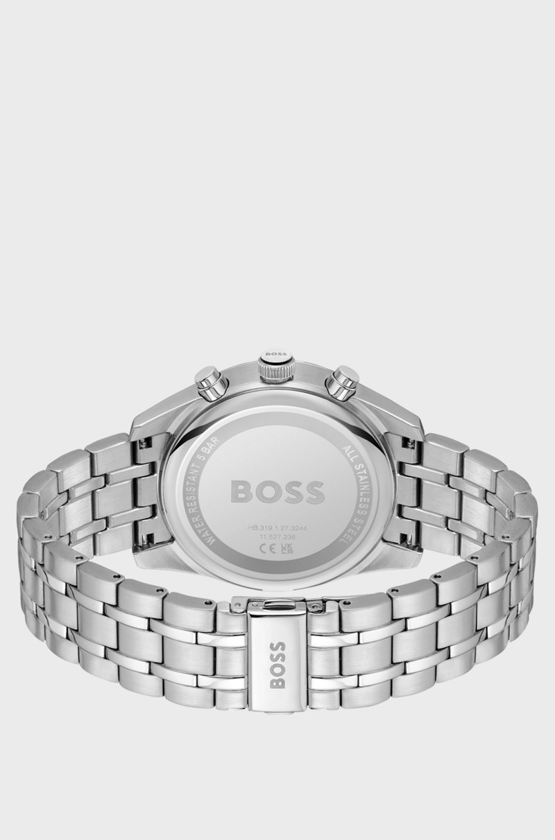Hugo Boss Cronógrafo Con Esfera Gris Y Pulsera De Eslabones