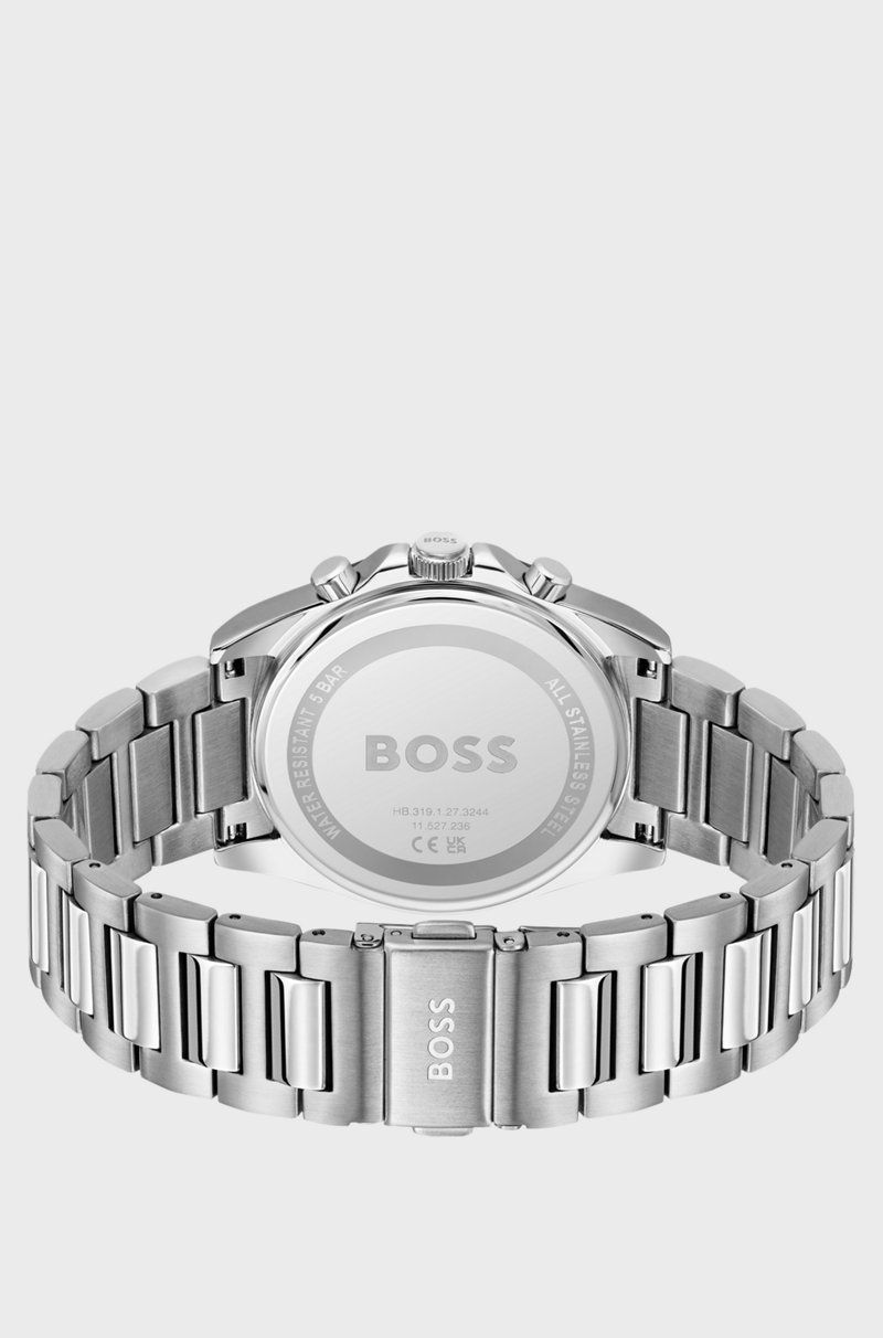 Hugo Boss Cronógrafo Con Esfera Verde Ranurada Y Pulsera De Eslabones