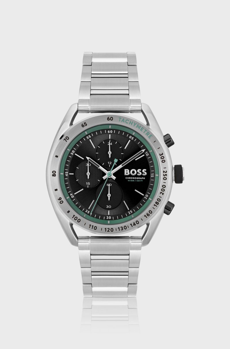 Hugo Boss Cronógrafo con subesferas y pulsera de eslabones