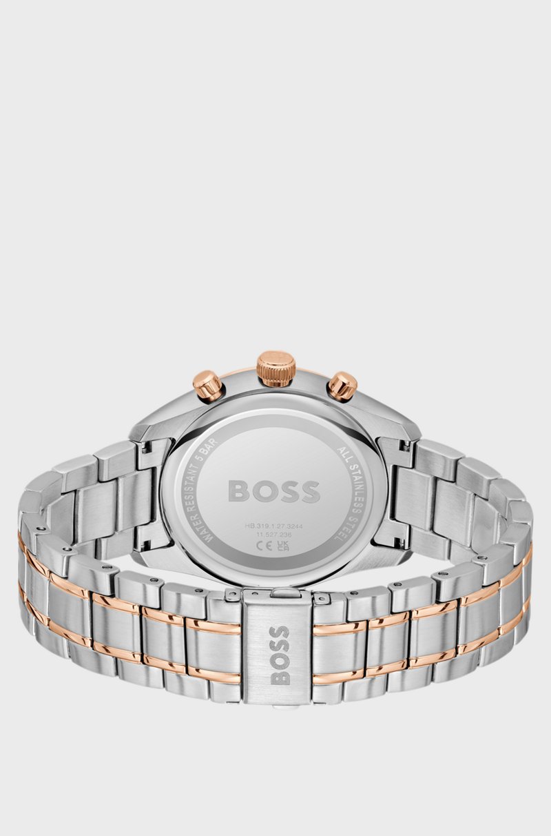 Hugo Boss Cronógrafo En Dos Colores Con Esfera Gris