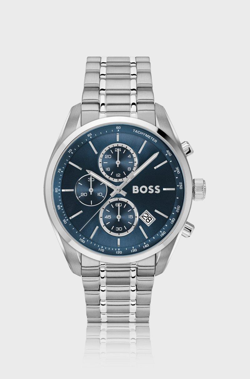 Hugo Boss Cronógrafo en tono plateado con esfera azul