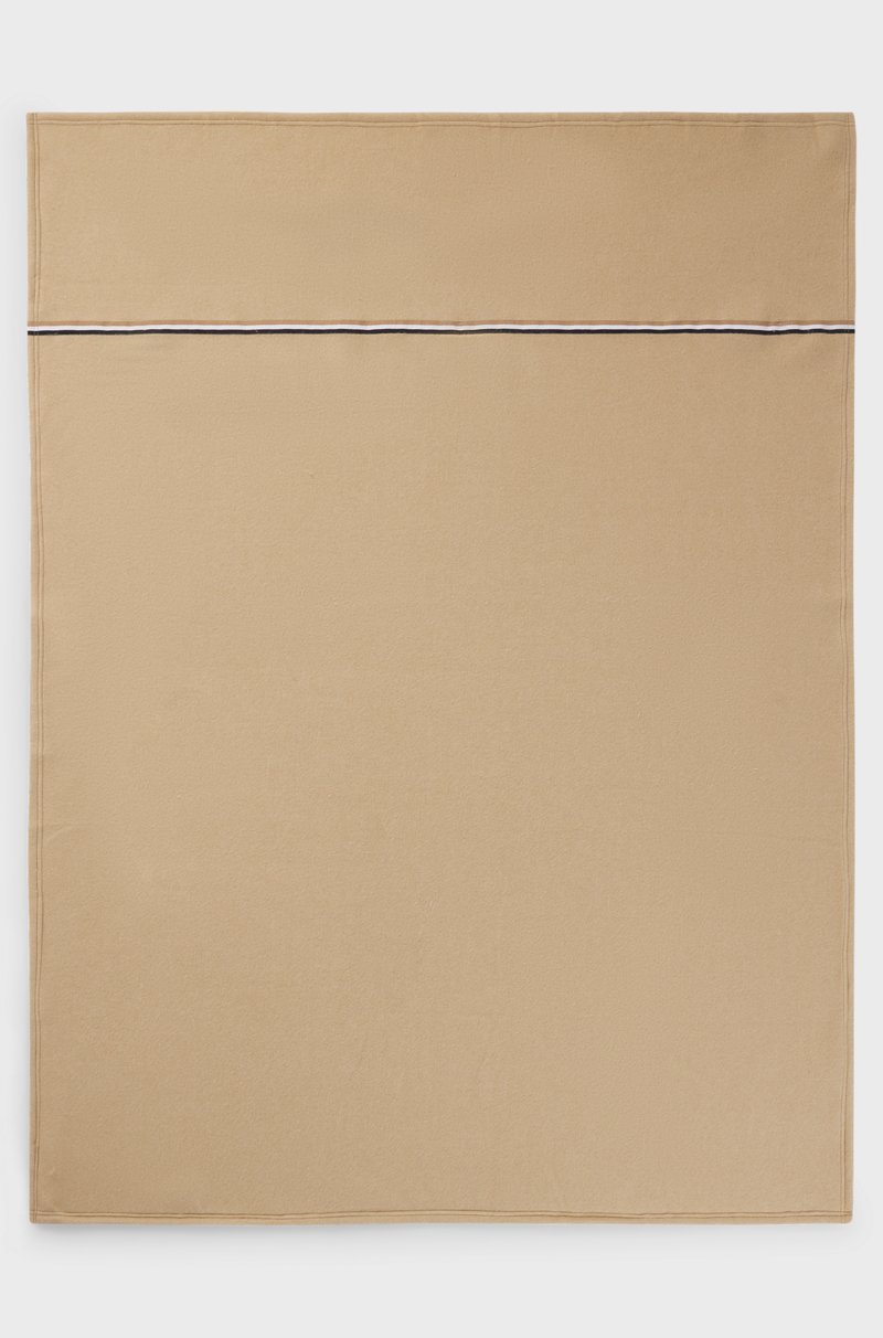 Hugo Boss Cubrecamas De Forro Polar Con Aplique De Raya De La Marca