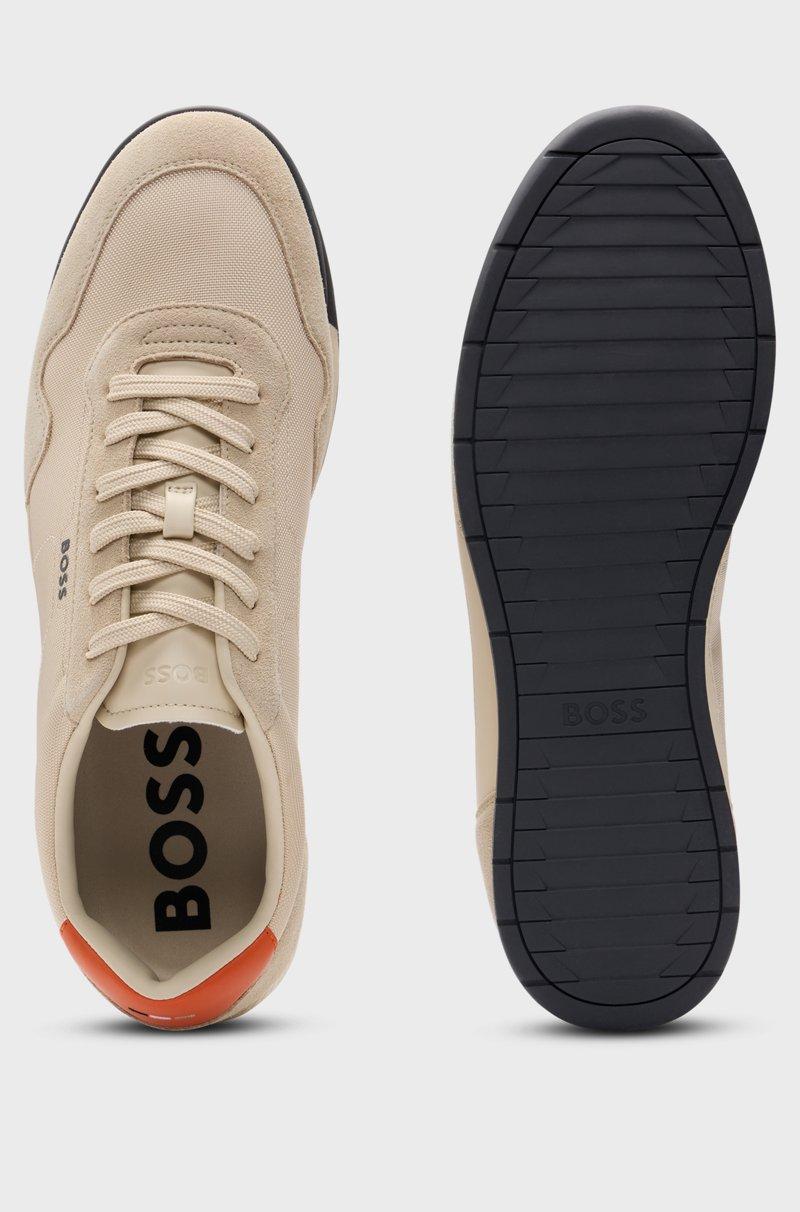 Hugo Boss Deportivas Con Cordones En Diferentes Materiales Con Ribetes De Ante