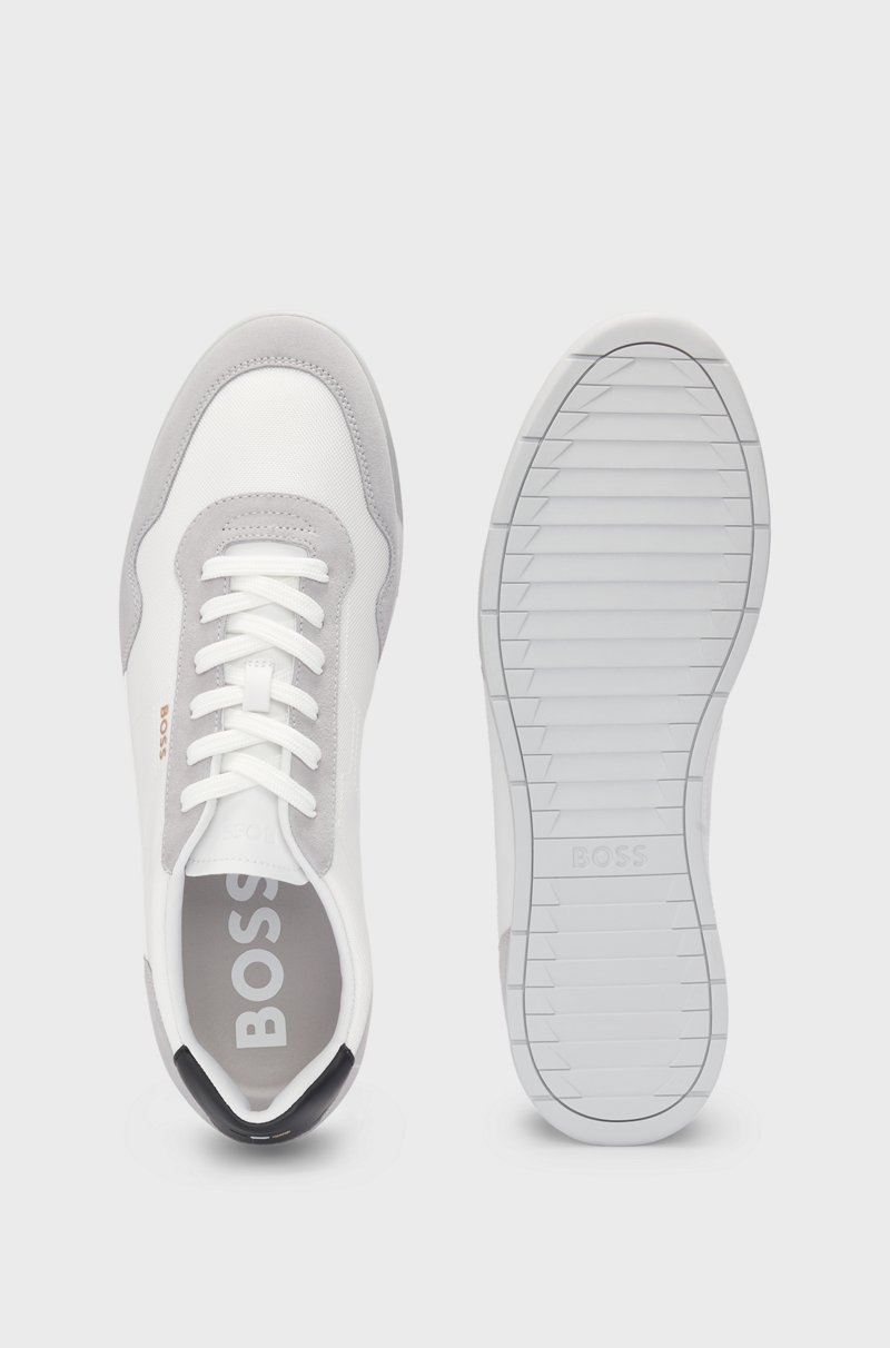 Hugo Boss Deportivas Con Cordones En Diferentes Materiales Con Ribetes De Ante