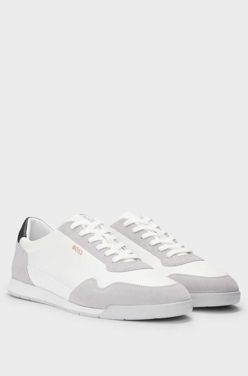 Hugo Boss Deportivas con cordones en diferentes materiales con ribetes de ante