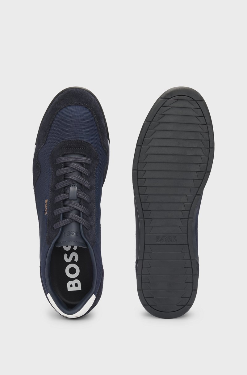Hugo Boss Deportivas Con Cordones En Diferentes Materiales Con Ribetes De Ante