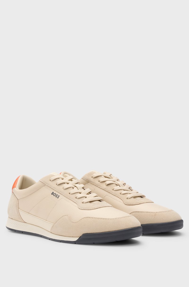 Hugo Boss Deportivas con cordones en diferentes materiales con ribetes de ante