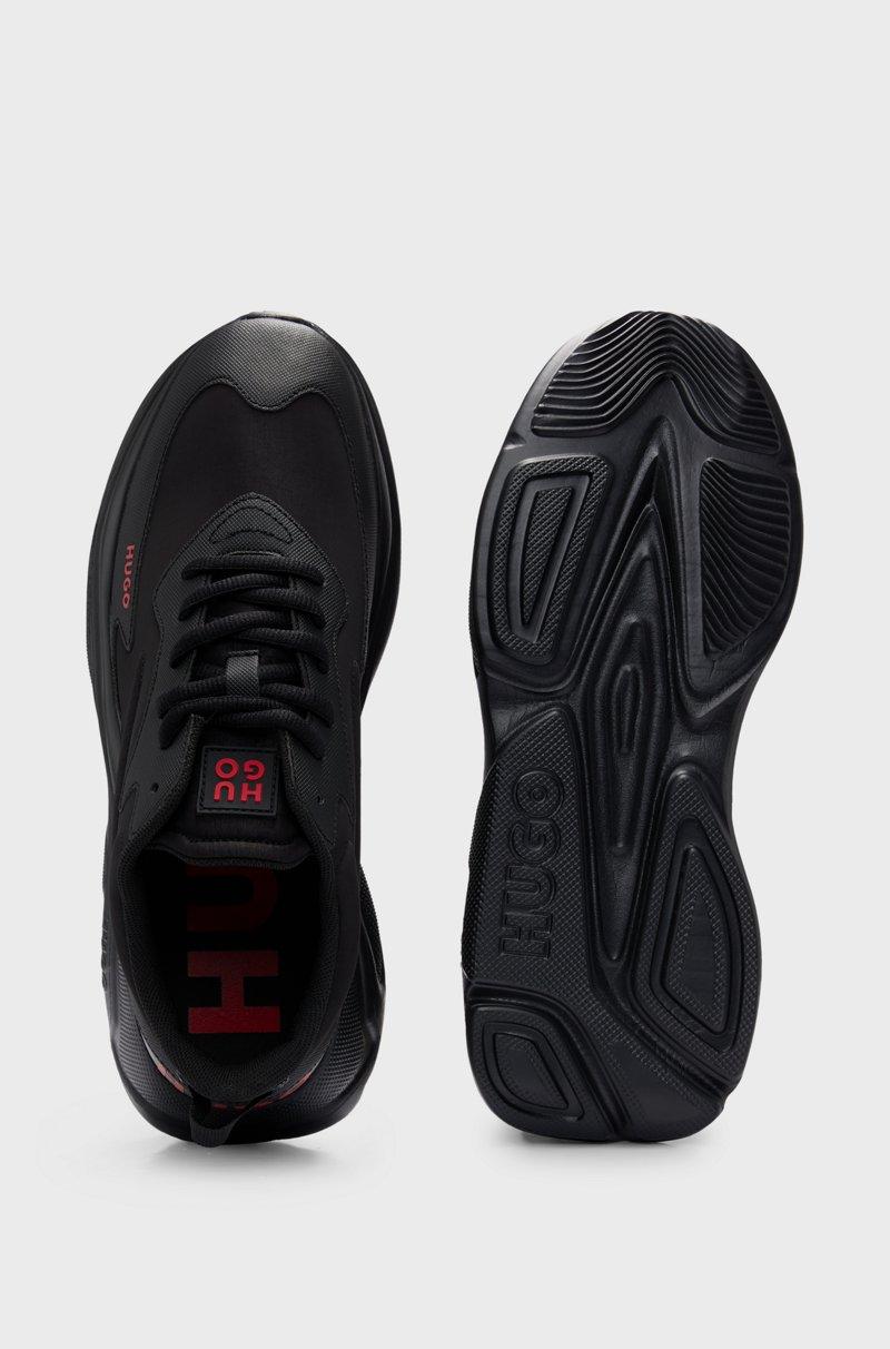 Hugo Boss Deportivas Con Cordones En Mezcla De Materiales Con Piel Sintética