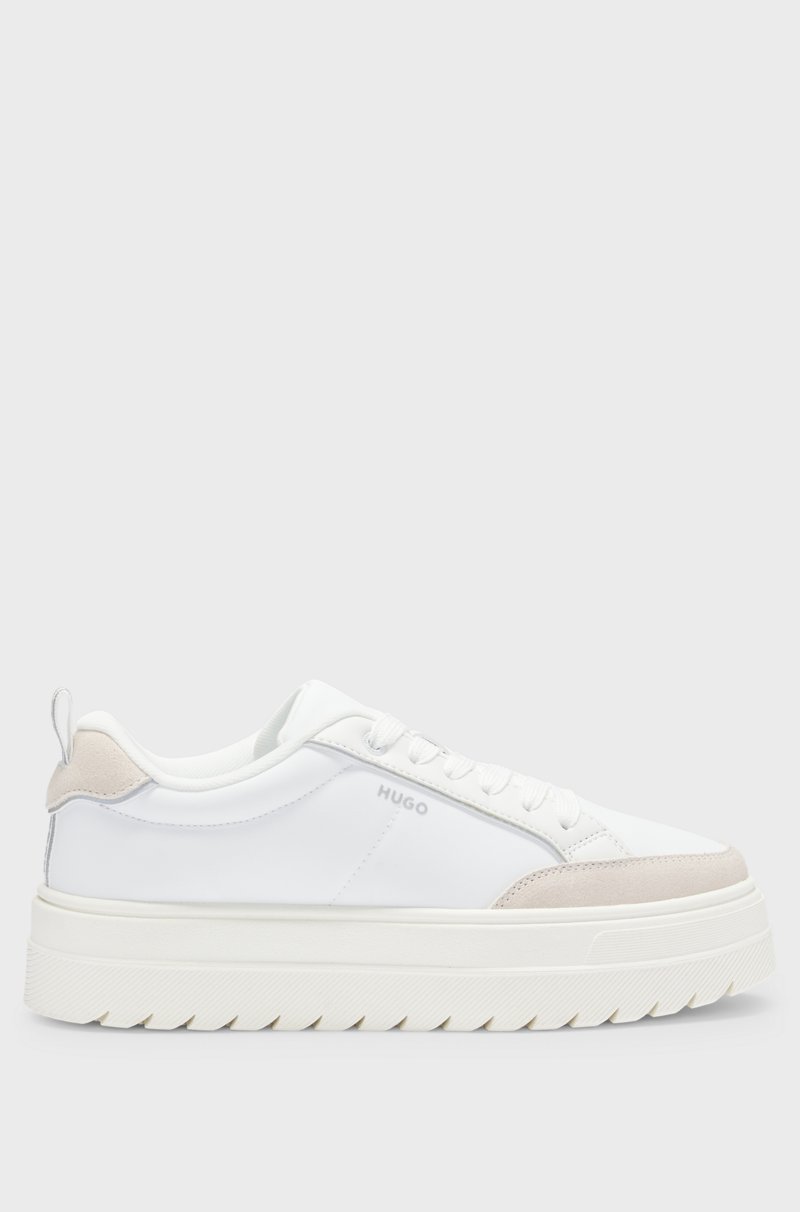 Hugo Boss Deportivas Con Plataforma Y Ribetes De Ante