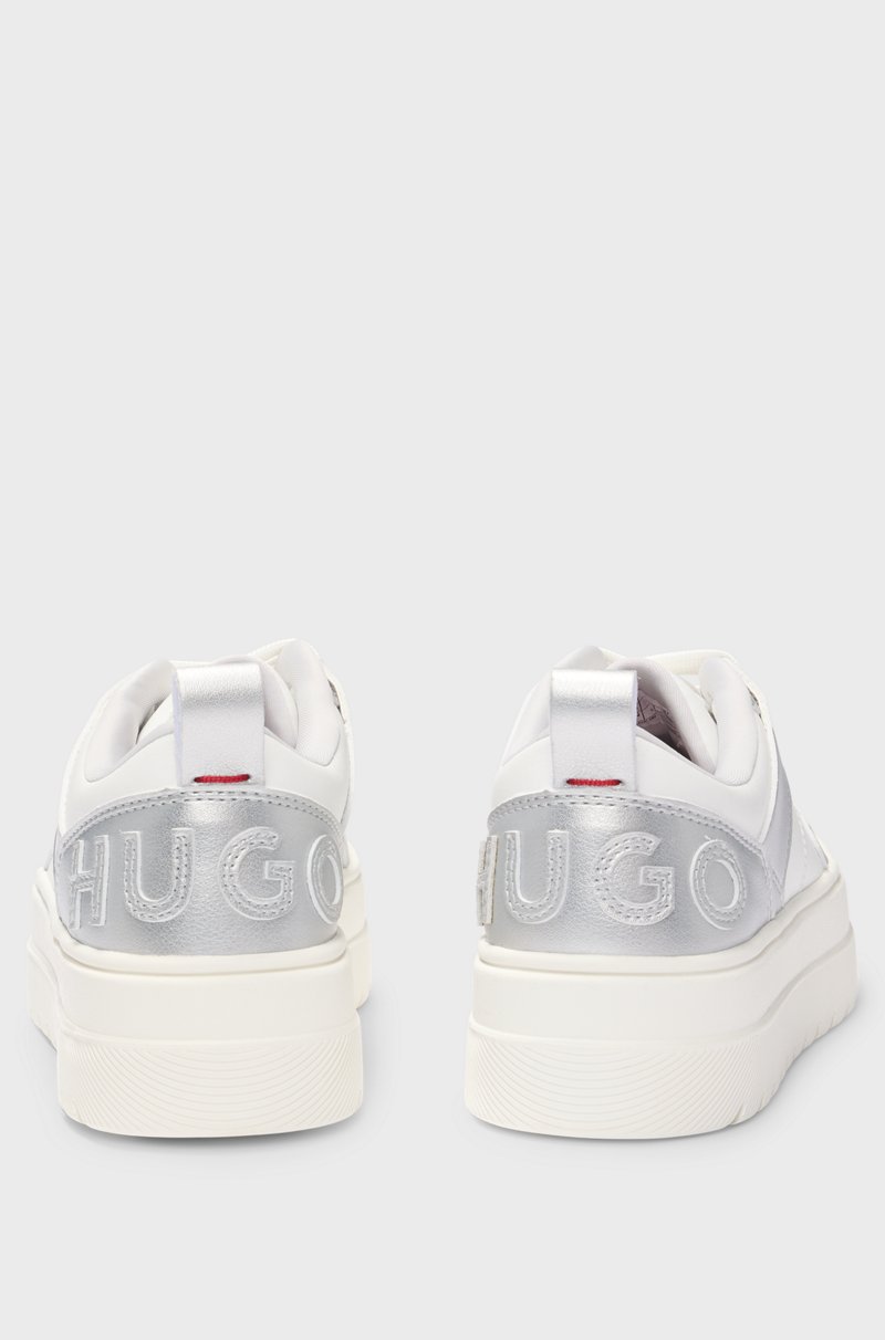 Hugo Boss Deportivas Con Suela De Plataforma Y Detalles Plateados