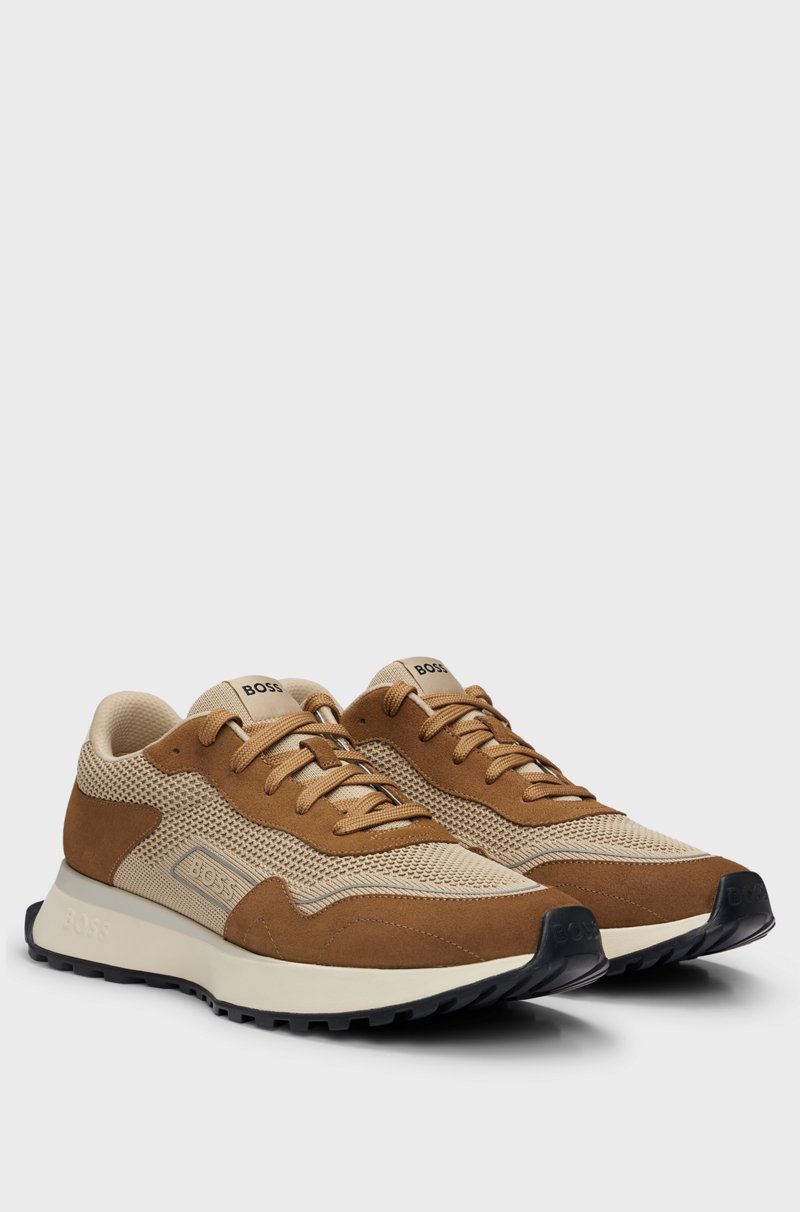 Hugo Boss Deportivas de diferentes materiales con ante y piel sintética