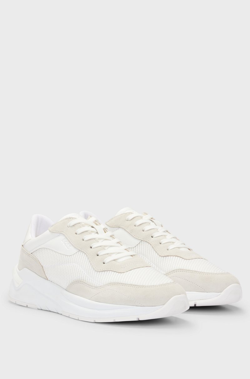 Hugo Boss Deportivas de diferentes materiales con ante y piel sintética