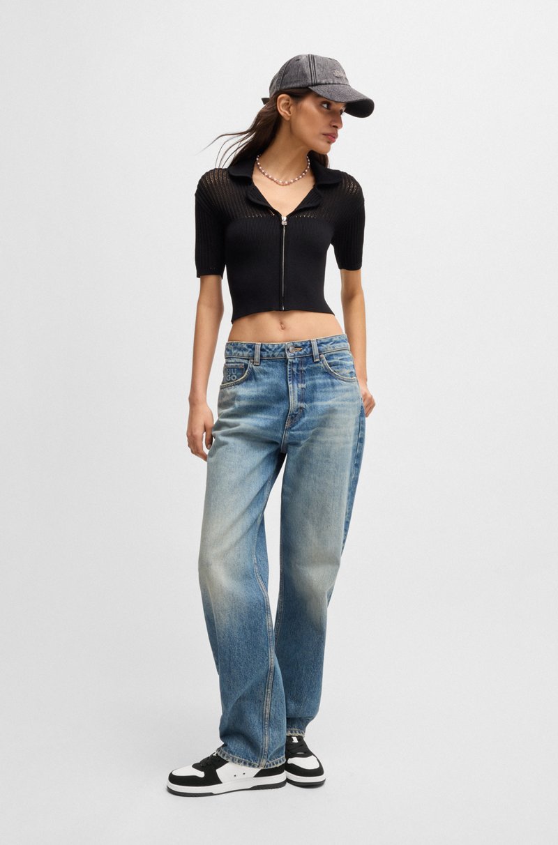 Hugo Boss Deportivas De Diferentes Materiales Con Detalles De Logos