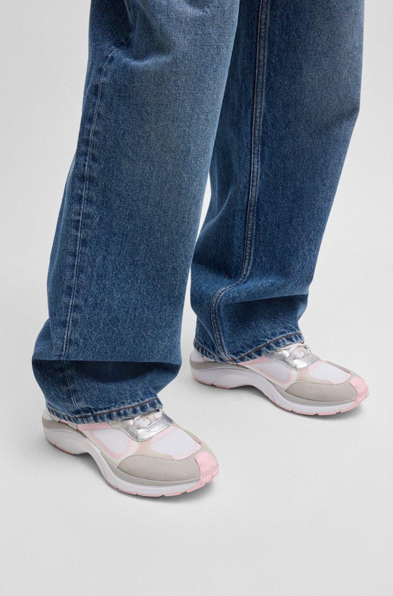 Hugo Boss Deportivas De Inspiración Running Fabricadas En Malla Y Ante