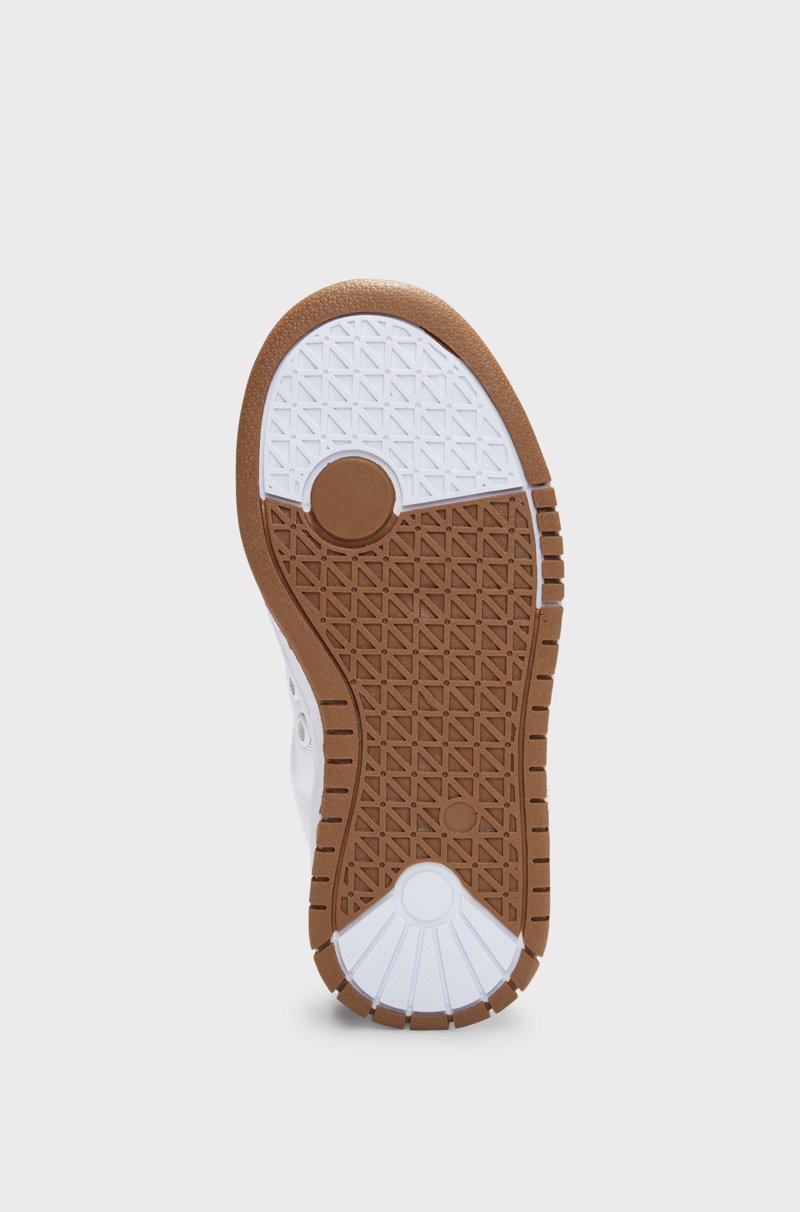 Hugo Boss Deportivas De Lona Y Piel Para Niños Con Detalles De La Marca Grabados