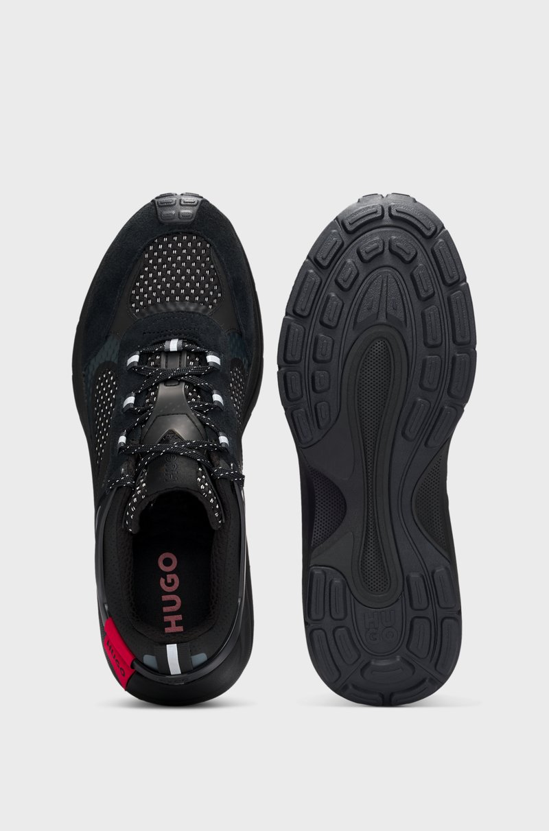 Hugo Boss Deportivas De Mezcla De Materiales Con Efectos Reflectantes Decorativos