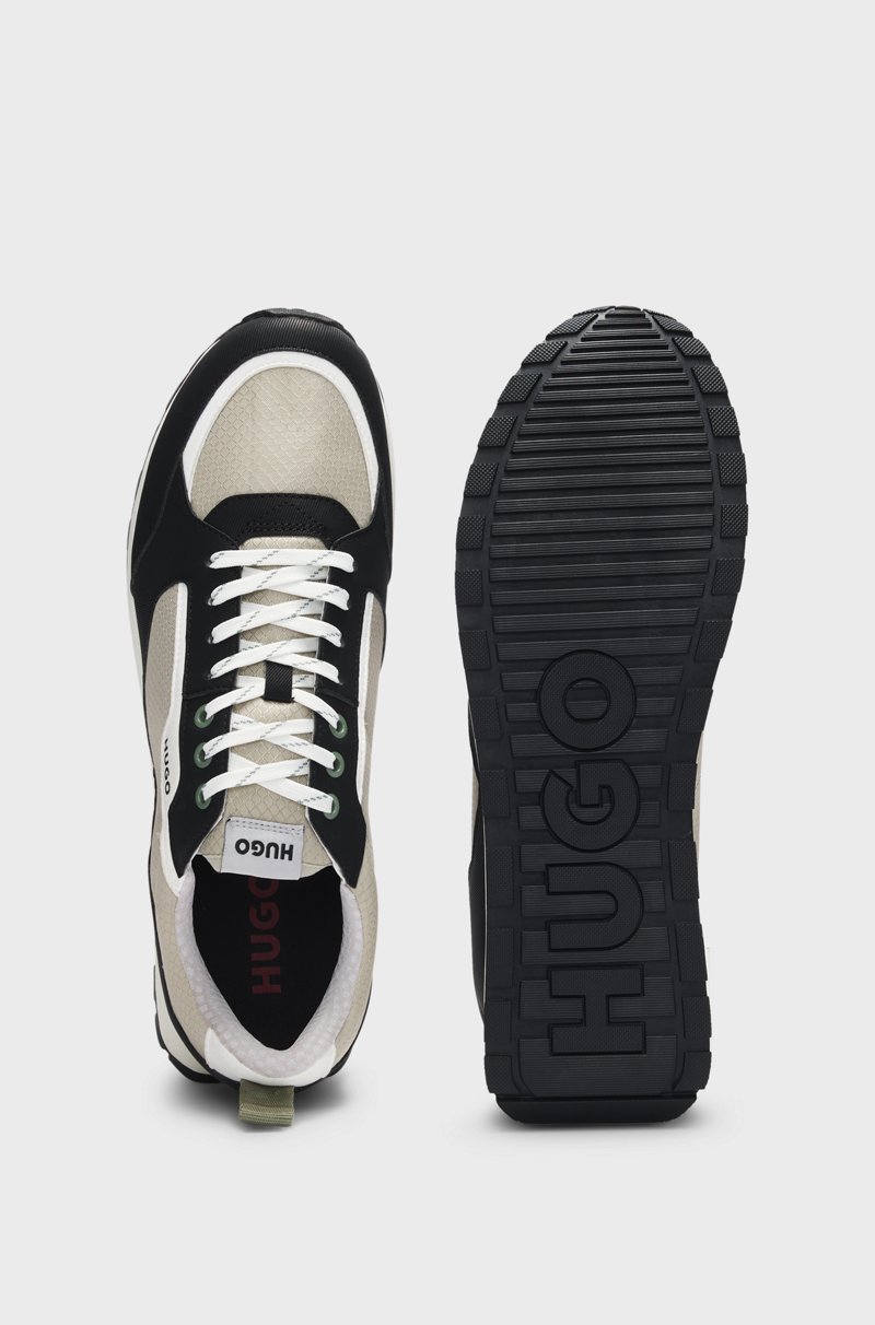 Hugo Boss Deportivas De Mezcla De Materiales Con Tejido Antidesgarros Y Piel Sintética