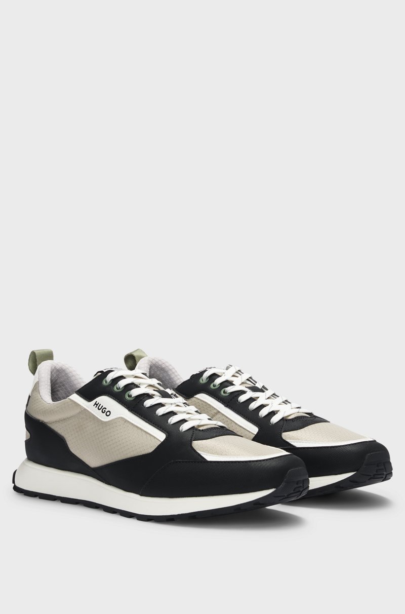 Hugo Boss Deportivas de mezcla de materiales con tejido antidesgarros y piel sintética