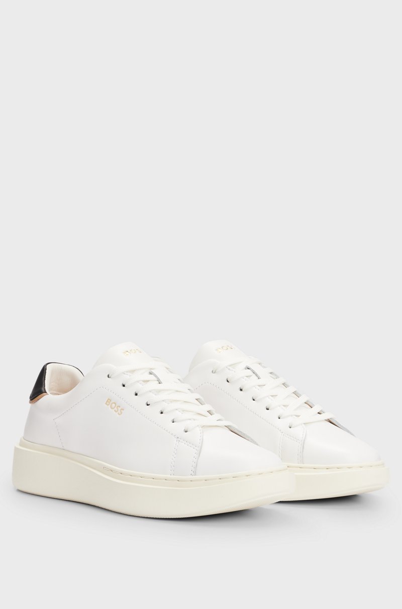 Hugo Boss Deportivas de piel con cordones y detalles de logo