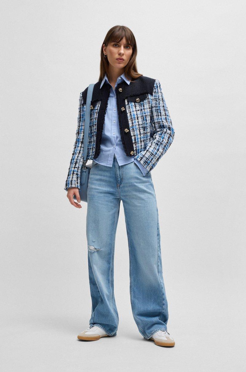 Hugo Boss Deportivas De Piel Con Cordones Y Ribetes De Ante