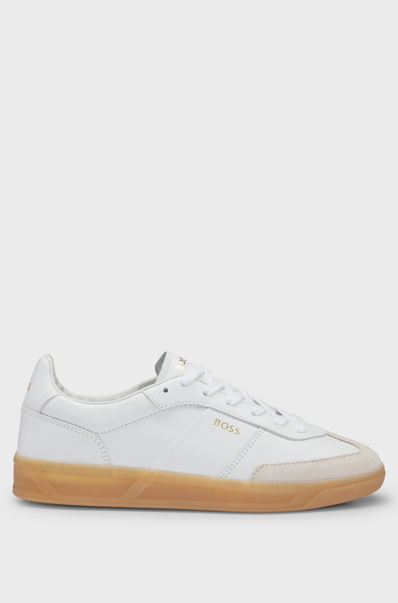 Hugo Boss Deportivas De Piel Con Cordones Y Ribetes De Ante