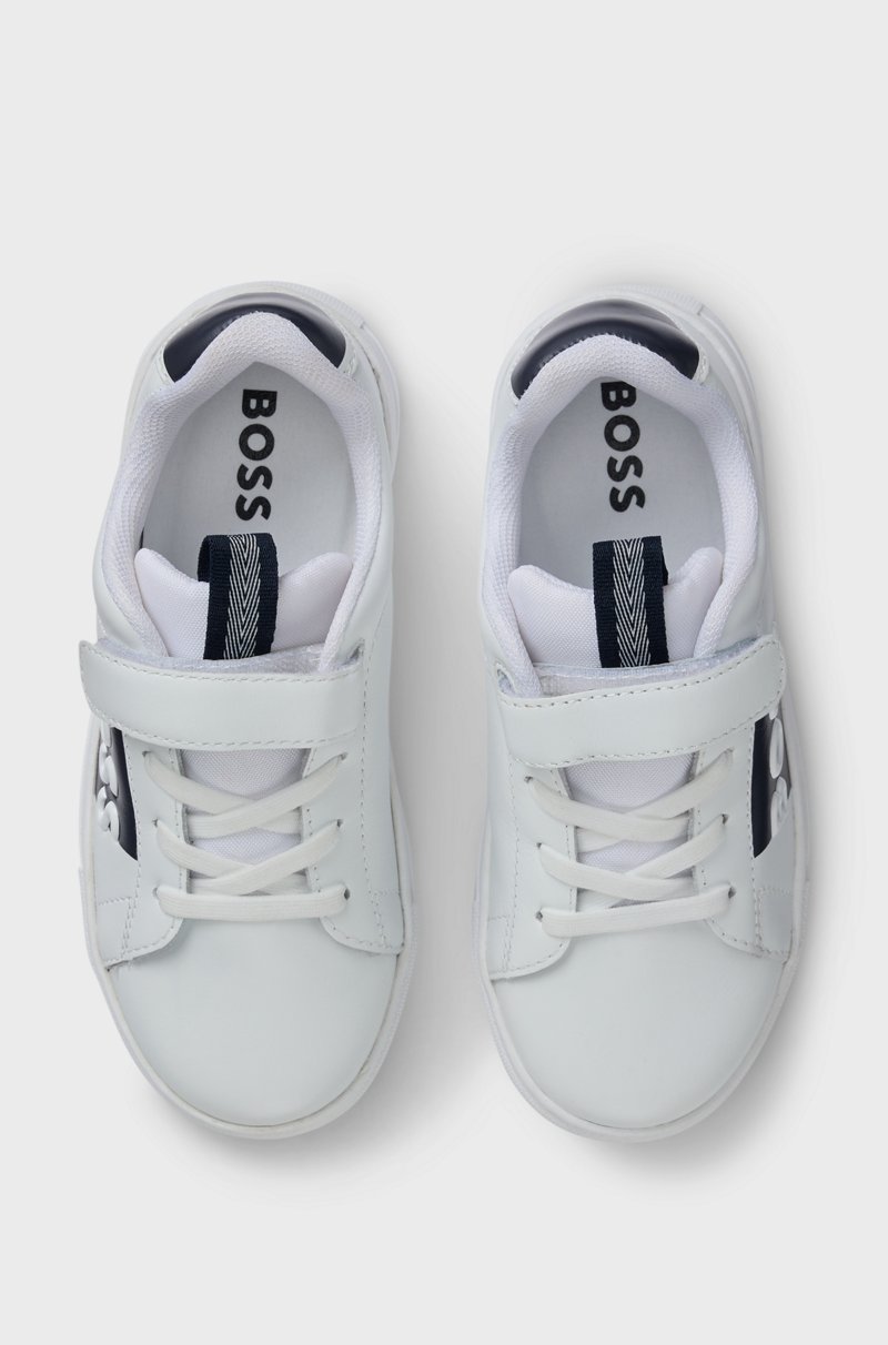 Hugo Boss Deportivas De Piel Para Niños Con Logo Estampado