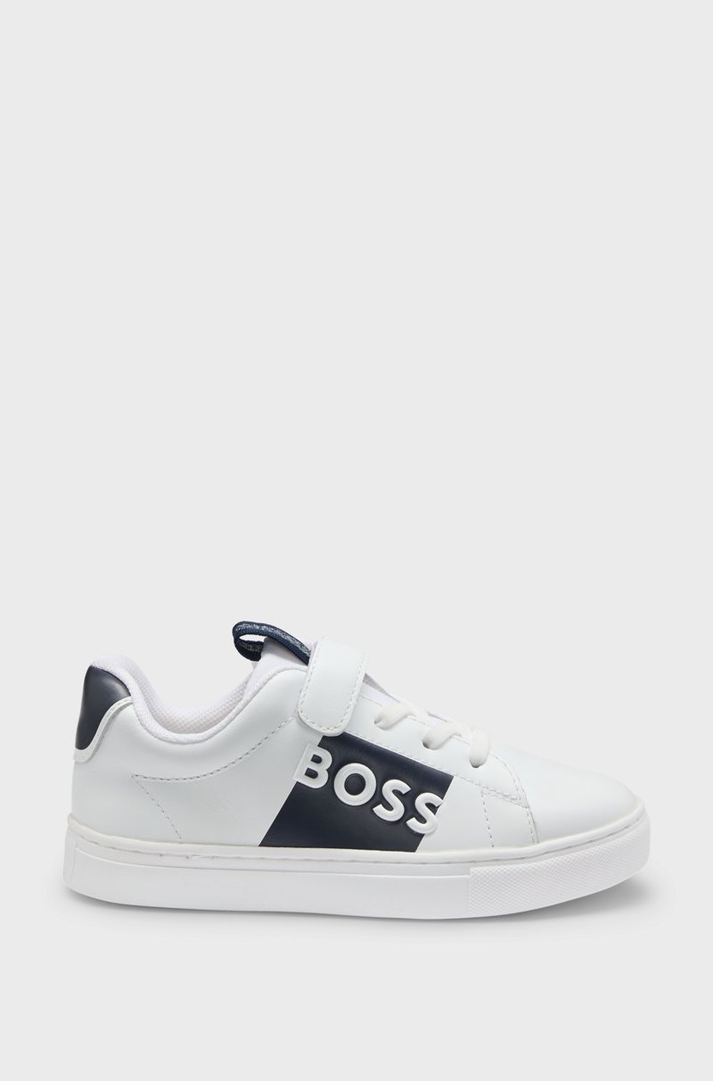 Hugo Boss Deportivas de piel para niños con logo estampado