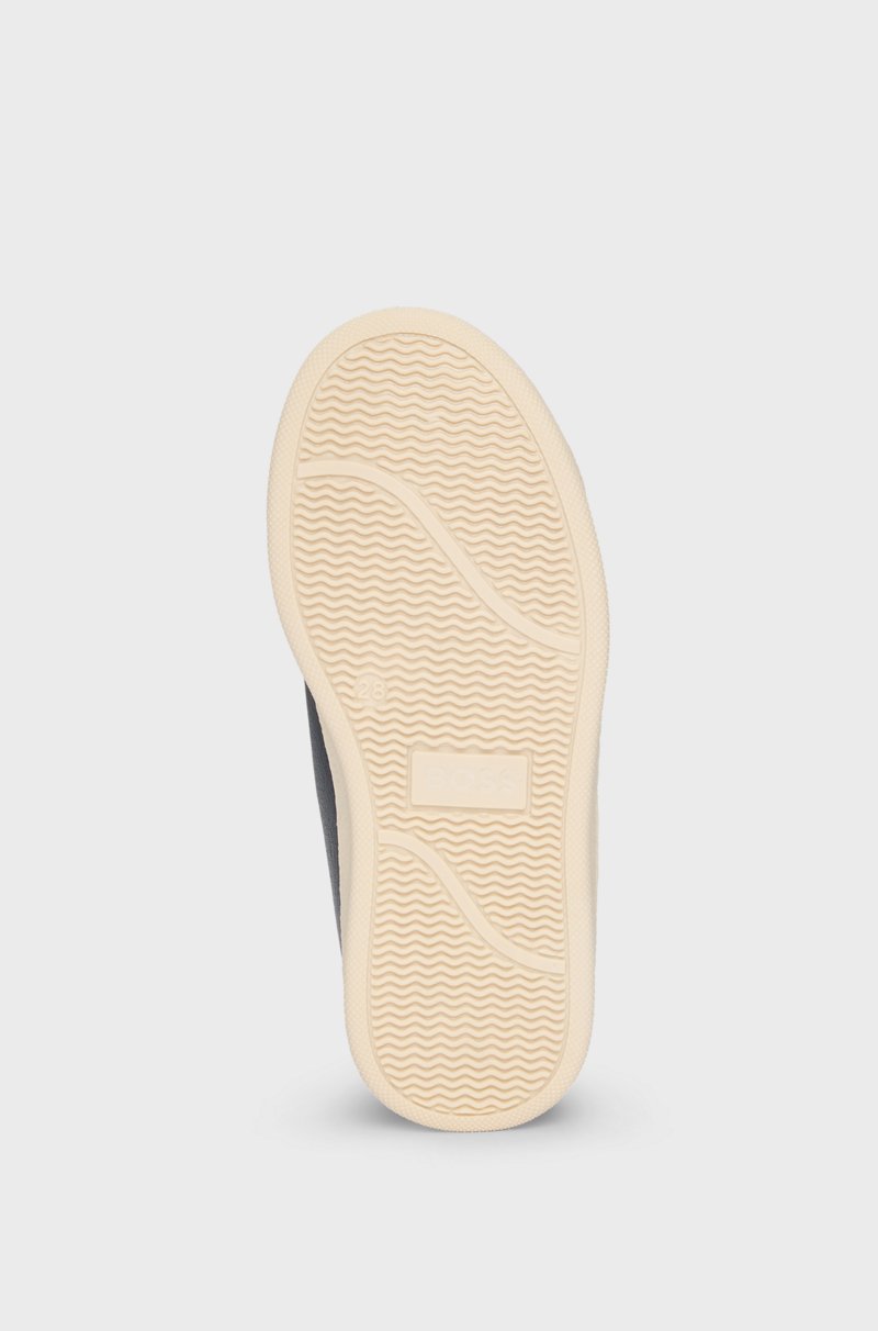 Hugo Boss Deportivas De Piel Para Niños Con Tiras De Cierre Por Contacto Adornadas Con La Marca