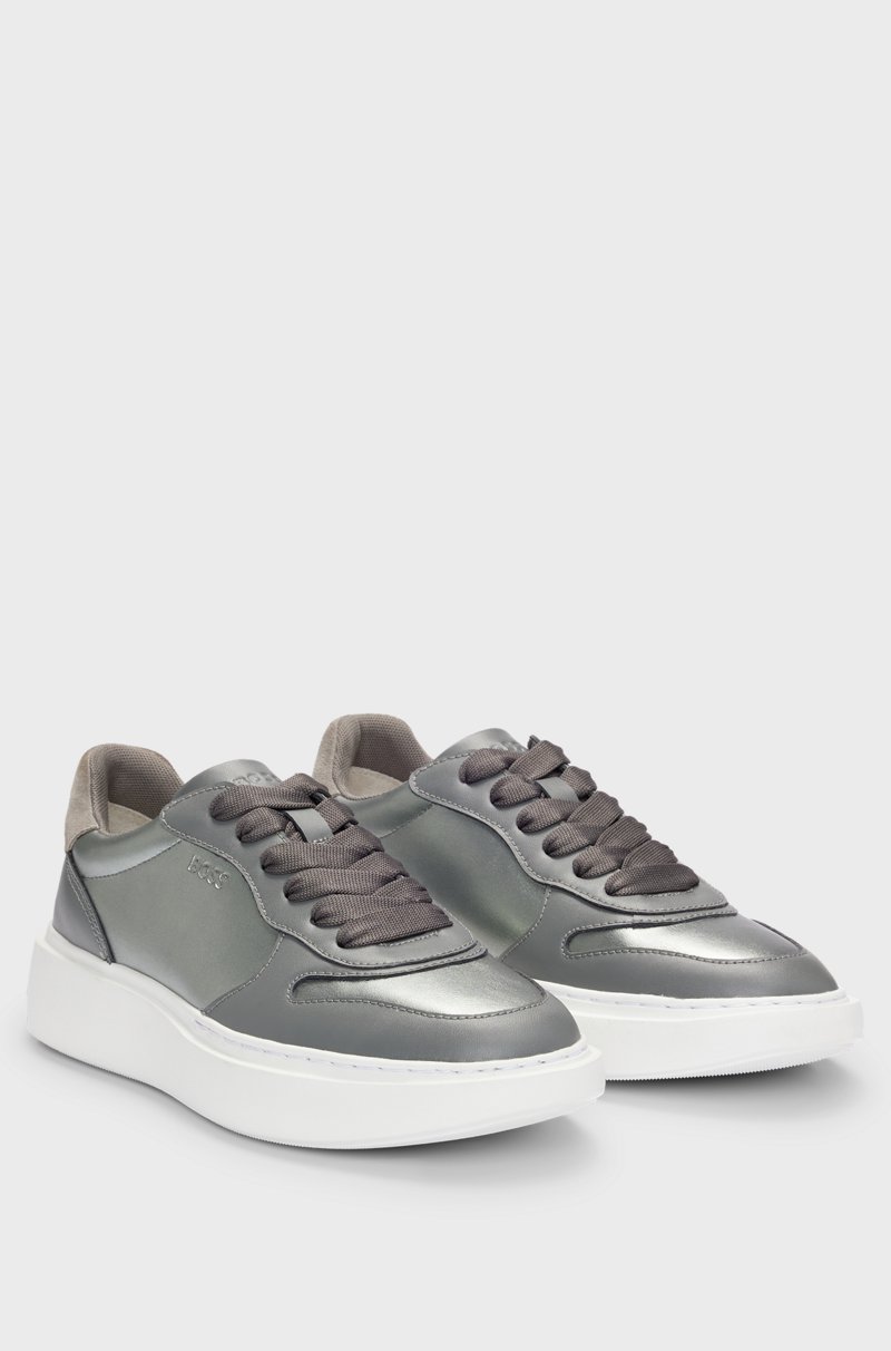 Hugo Boss Deportivas de piel sintética con detalles plateados