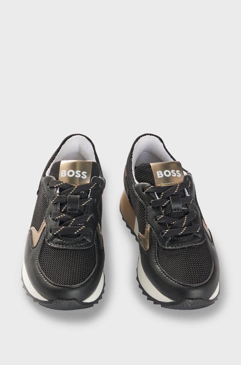 Hugo Boss Deportivas De Piel Sintética Y Malla Para Niños