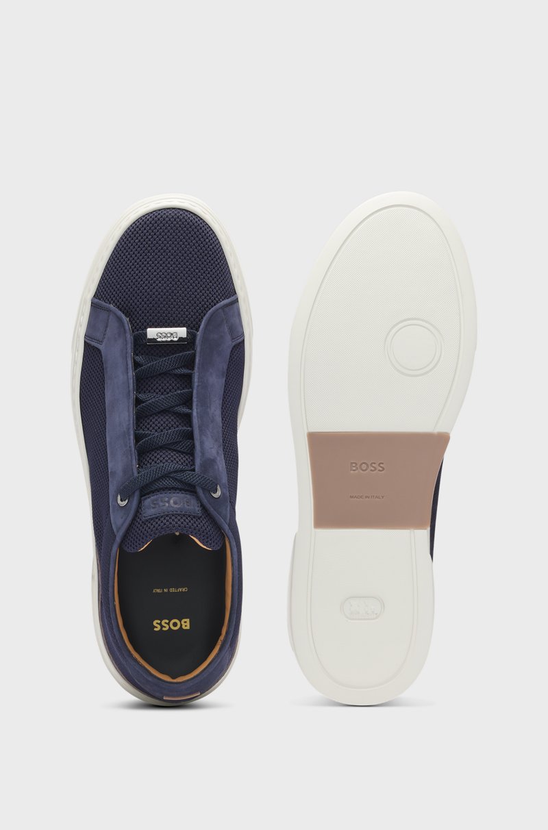 Hugo Boss Deportivas Gary De Caña Baja Con Empeines De Punto Transpirable