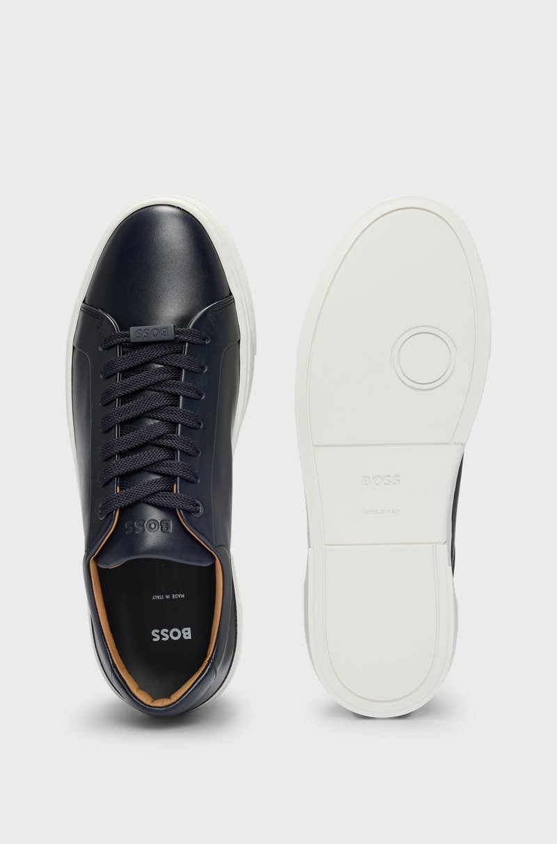 Hugo Boss Deportivas Gary De Caña Baja En Piel Con Cordones De La Marca