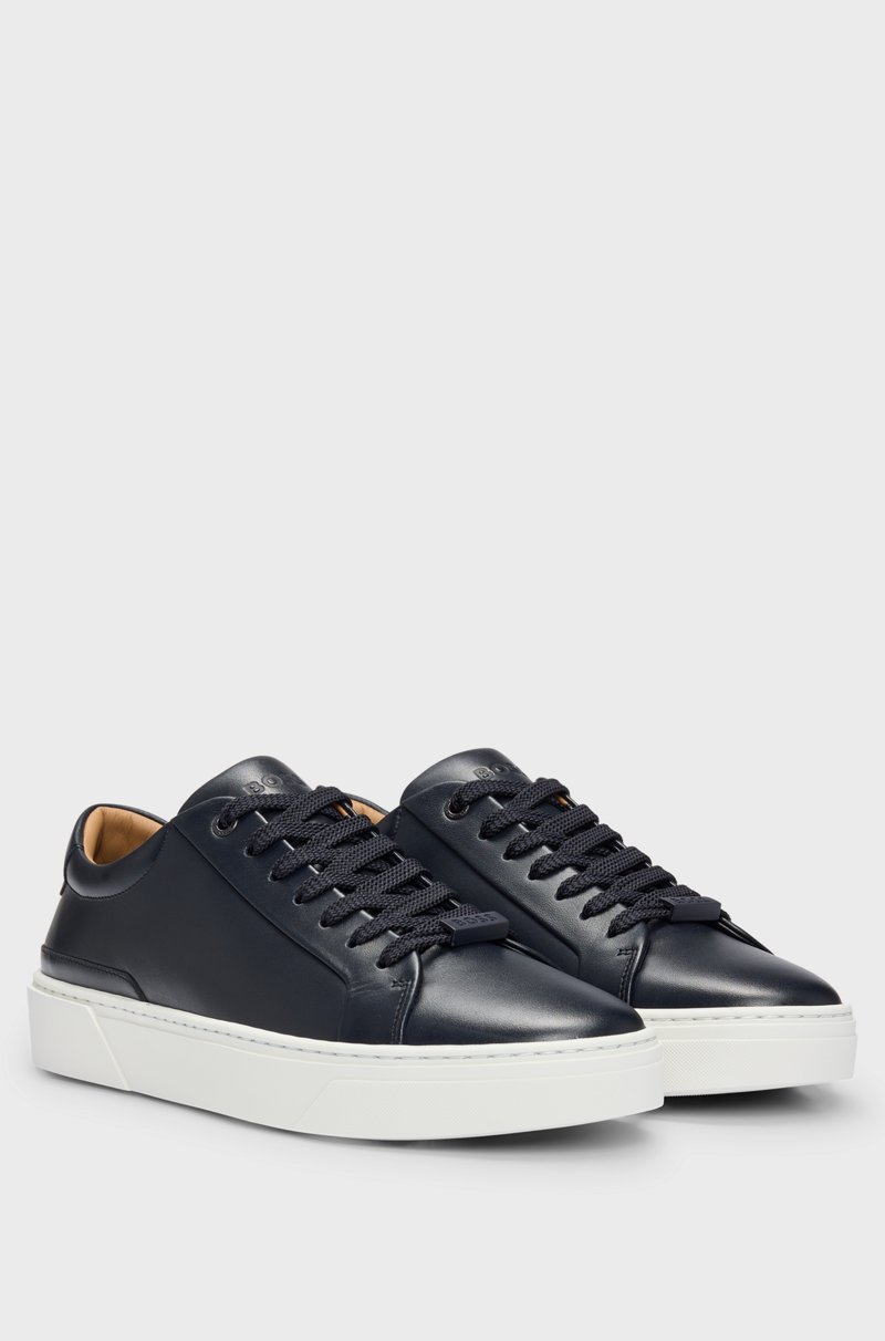 Hugo Boss Deportivas Gary de caña baja en piel con cordones de la marca