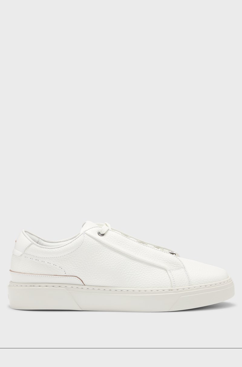 Hugo Boss Deportivas Gary De Piel Bruñida Con Cordones Ocultos