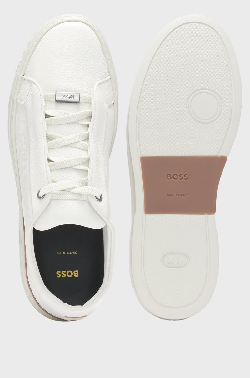 Hugo Boss Deportivas Gary De Piel Bruñida Con Cordones Ocultos