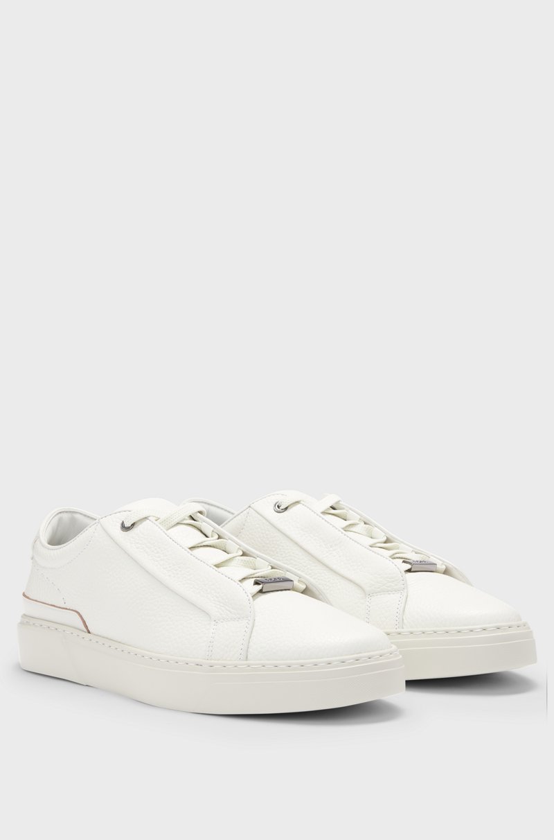 Hugo Boss Deportivas Gary de piel bruñida con cordones ocultos Hugo Boss Deportivas Gary de piel bruñida con cordones ocultos