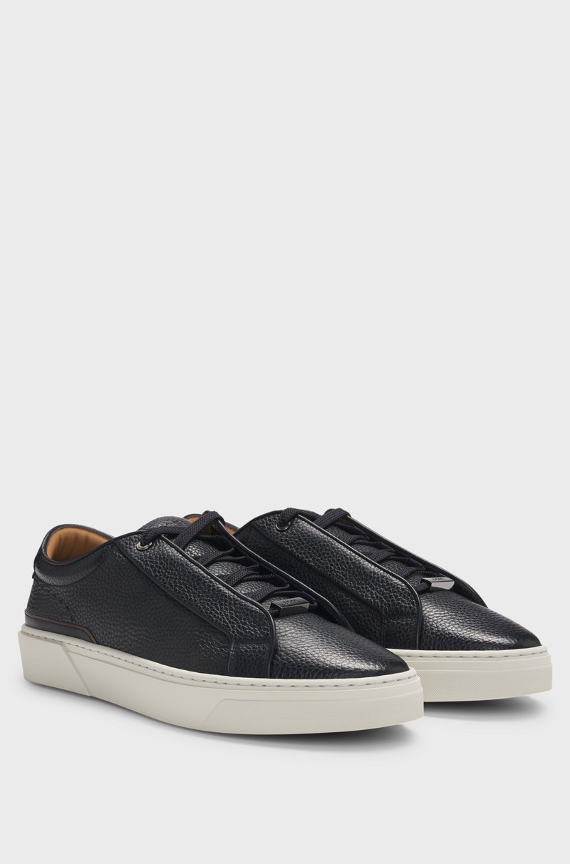 Hugo Boss Deportivas Gary de piel granulada con logo en la trabilla de los cordones