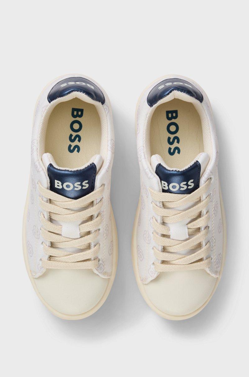 Hugo Boss Deportivas Para Niños Con Monograma Y Piel Sintética