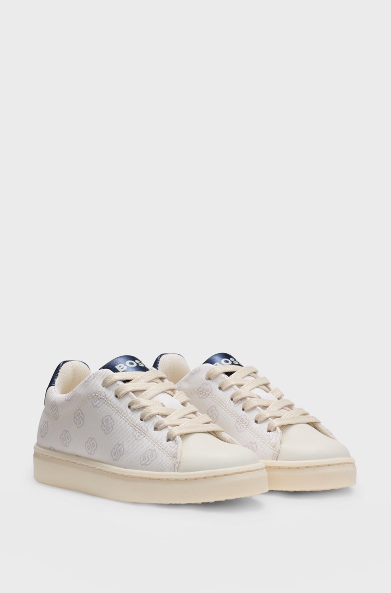 Hugo Boss Deportivas Para Niños Con Monograma Y Piel Sintética