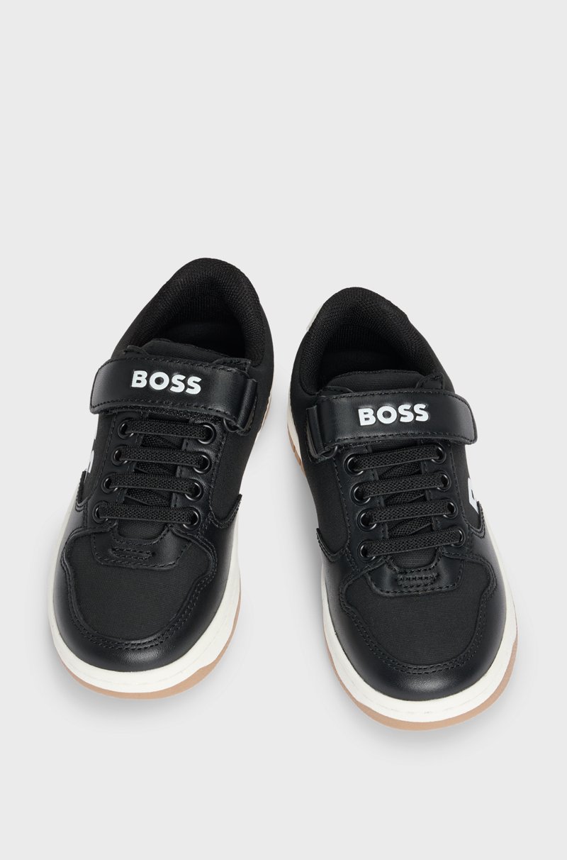 Hugo Boss Deportivas Para Niños En Mezcla De Materiales Con Detalles De Logos