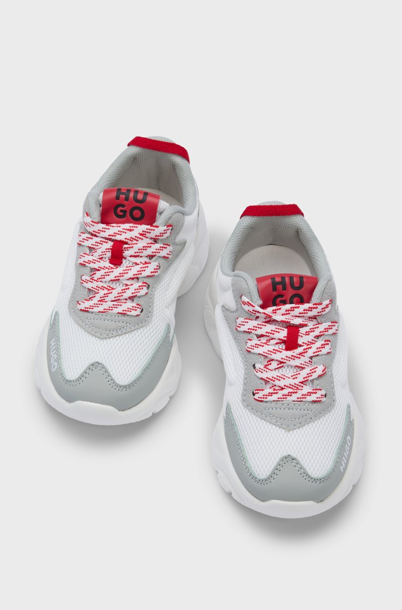 Hugo Boss Deportivas Para Niños En Mezcla De Materiales Con Piel Sintética Y Malla