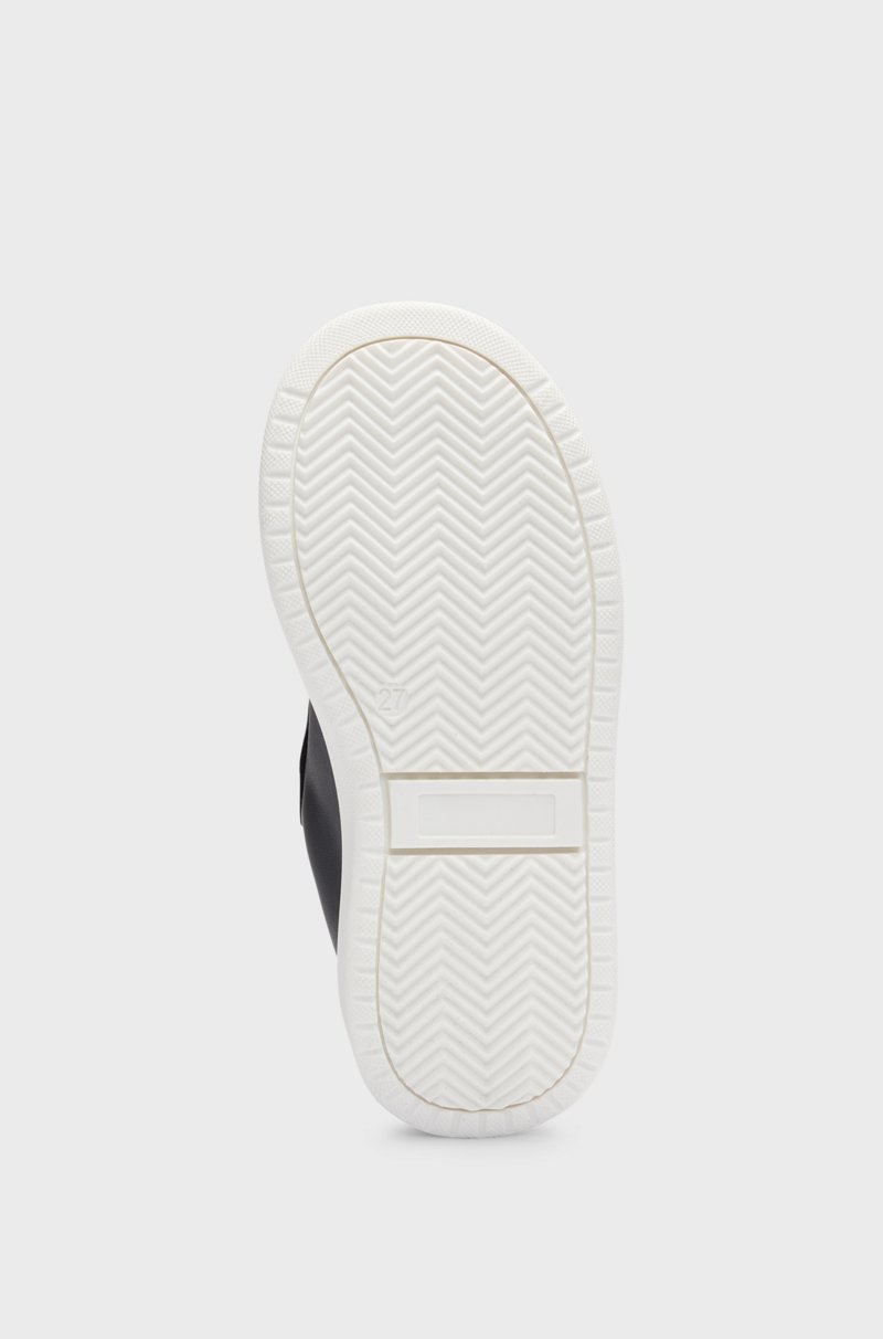 Hugo Boss Deportivas Para Niños En Piel De Napa Con Ilustración De Llamas